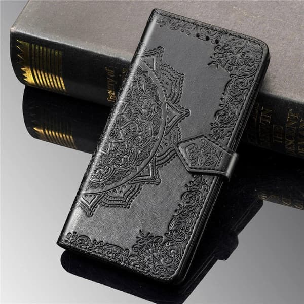 Mandala Xiaomi Redmi 9C Läppäkotelo - Musta Black