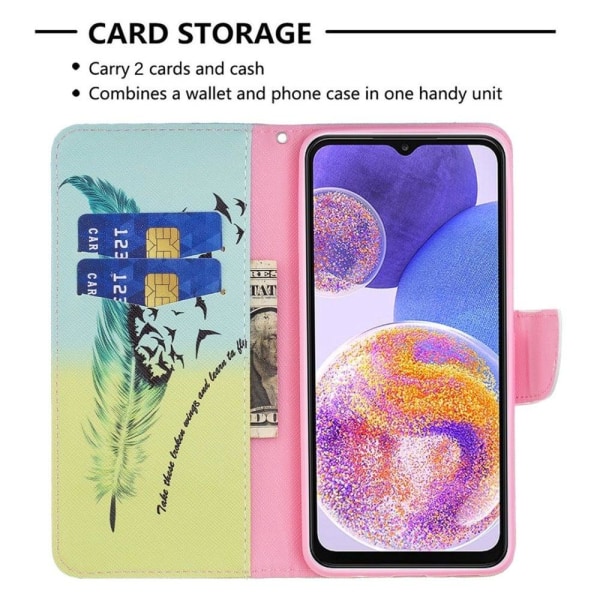 Wonderland Samsung Galaxy M53 5G flip etui - Fjer Pink