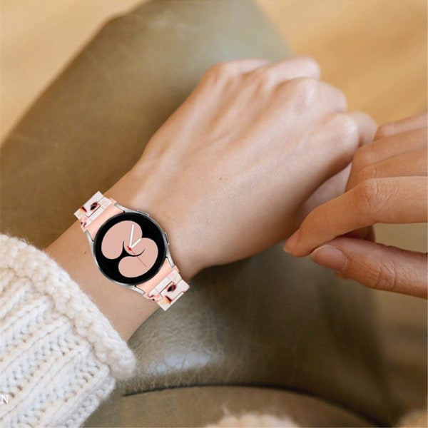 Samsung Galaxy Watch 5 / 5 Pro / 4 klockarmband i resinstil - Nougat Mönster Rosa