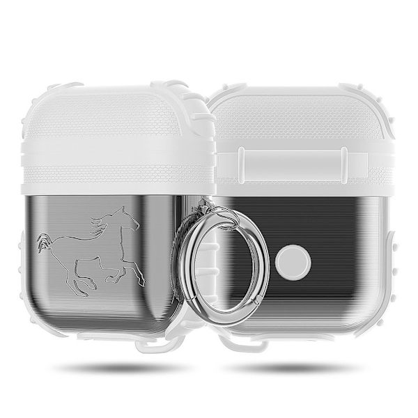 Apple Airpods Støtsikker Etui - Sølv / Hvit Multicolor