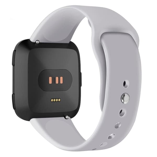 Fitbit Versa Lite Silikon Klokkereim - Størrelse: L / Grå Silver grey