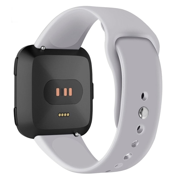Fitbit Versa Lite silikoninen kellonauha - Koko: L / Harmaa Silver grey