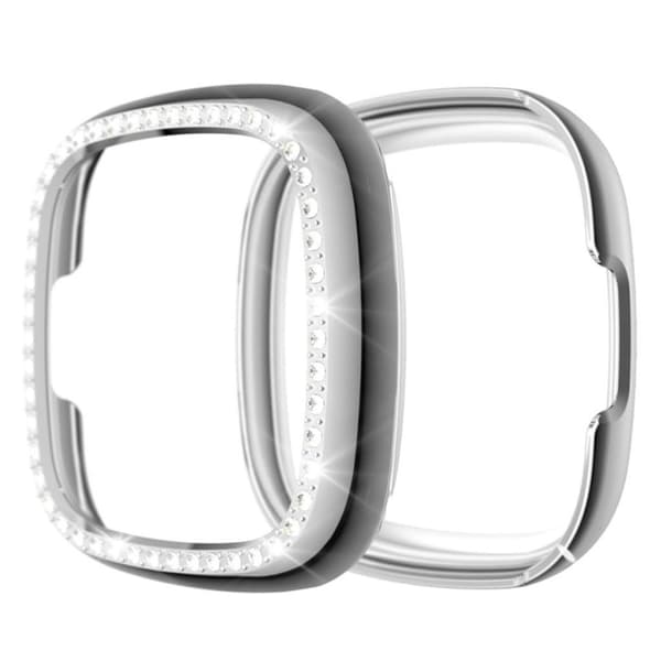 Fitbit Versa 3 / Sense stilig strassramme - Sølv Silver grey