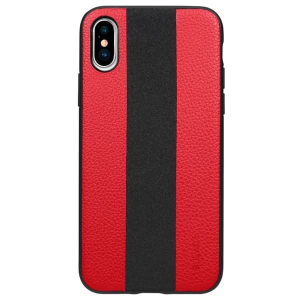 SULADA iPhone XS fodral med litchi-textur - Röd Röd