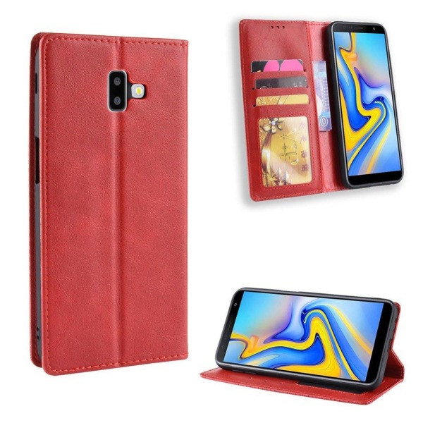 Bofink Vintage Samsung Galaxy J6 Plus (2018) etui - Rød Red