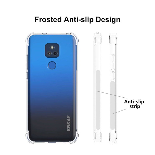 ENKAY genomskinligt droppsäkert fodral för Motorola Moto G Play (2021) Transparent