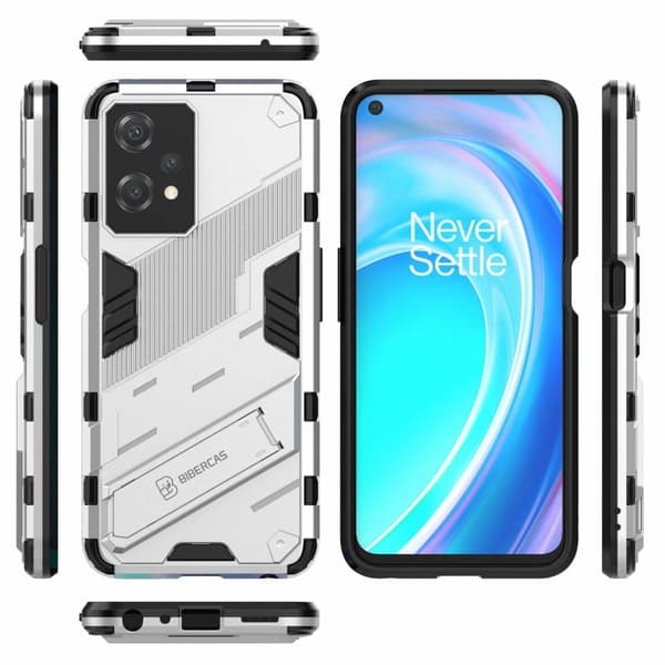 Stødsikkert hybridcover til OnePlus Nord CE 2 Lite 5G - Sølv/Grå Silver grey