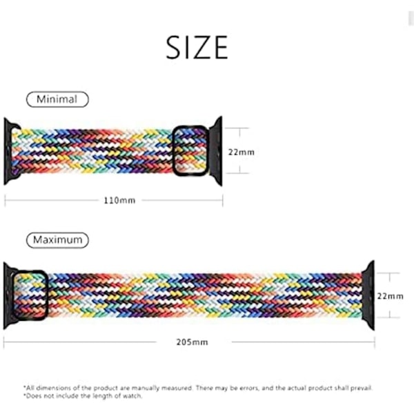 Apple Watch Series 8 (41mm) fleksibel urrem i vævet stil - Orange Orange