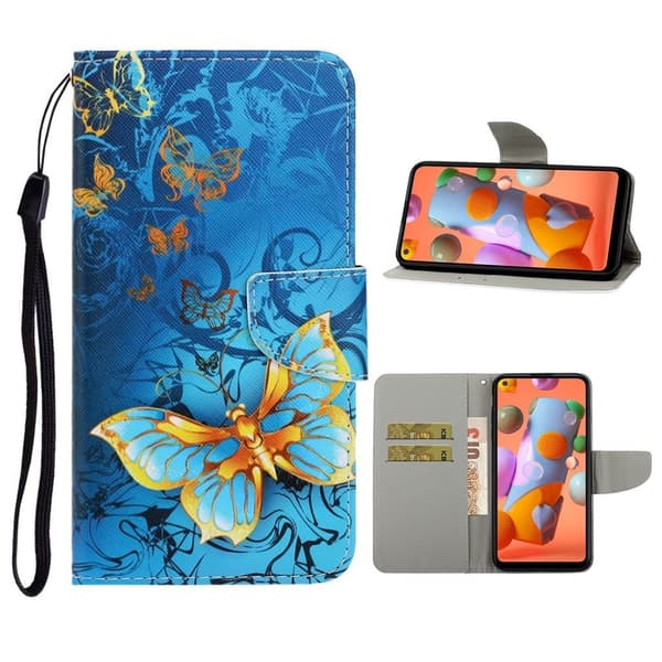 Wonderland Huawei P40 Lite / Nova 6 SE Etui - Sommerfugle Blue