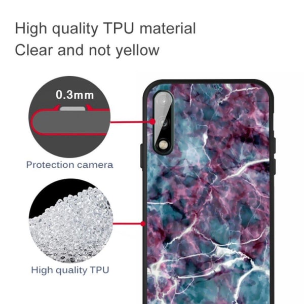Imagine Huawei P40 Lite E Cover - Marmor mønster Multicolor