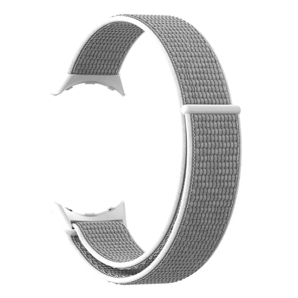 Klockarmband i nylon för Google Pixel Watch - Grå Vit Silvergrå