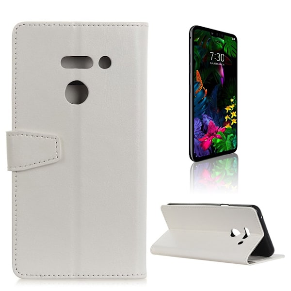 Crazy Horse LG G8 ThinQ Läderfodral - Vit Vit