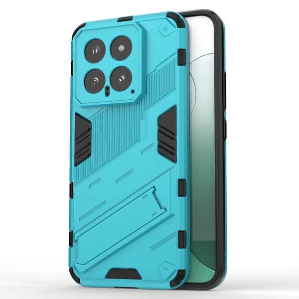 Støtsikkert hybriddeksel med et moderne preg for Xiaomi 14 - Blå Blue
