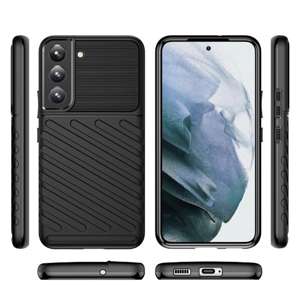 Thunder Samsung Galaxy S22 Plus Etui - Svart Black