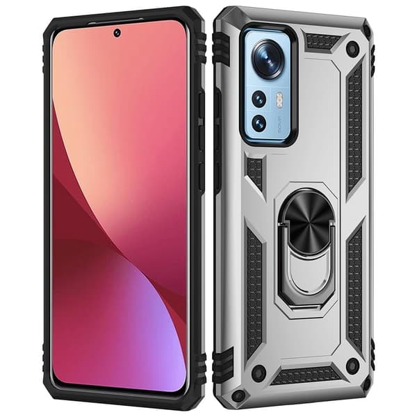 Bofink Combat Xiaomi 12X / Xiaomi 12 kotelot - Hopea Silver grey