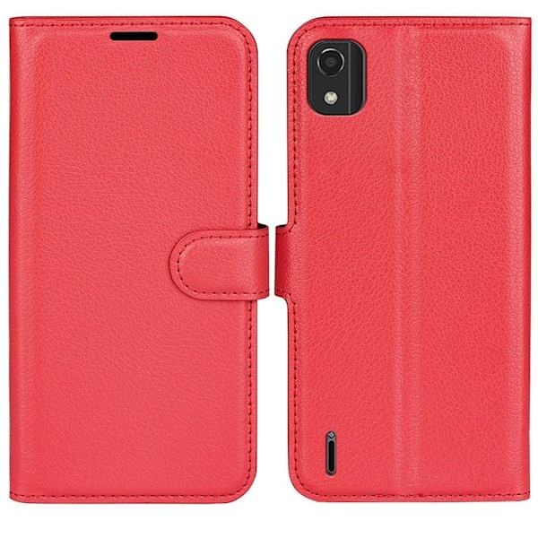 Klassisk Nokia C2 2nd Edition flip etui - Rød Red