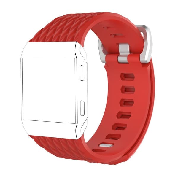 Fitbit Ionic Stilrent enfärgat klockband - Storlek S Röd Röd