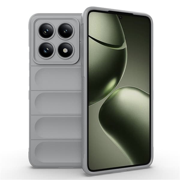 Deksel med mykt grep for Xiaomi 14T - Lysegrå Silver grey