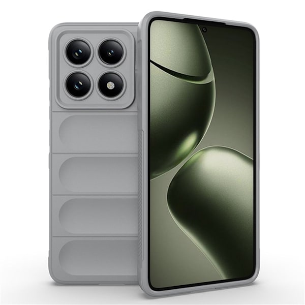 Mjukt greppformat Xiaomi 14T skal - Ljusgrå Silvergrå