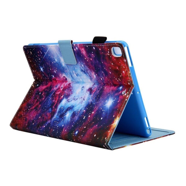 Cool patterned leather flip case for iPad (2018) - Cosmos Multicolor