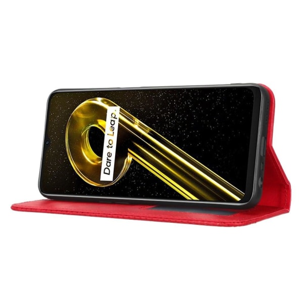 Bofink Vintage Realme 9i Læder Etui - Rød Red