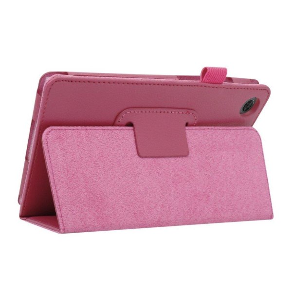 Lenovo Tab M8 litchi leather flip case - Rose Pink