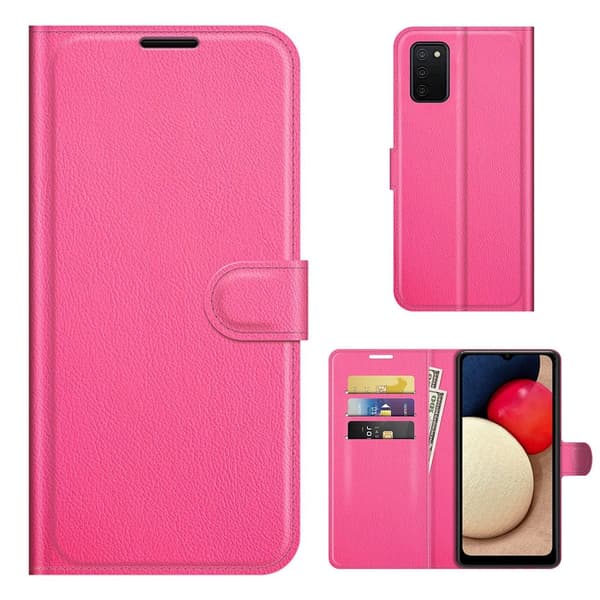 Klassisk Samsung Galaxy A03s flip etui - Pink Pink
