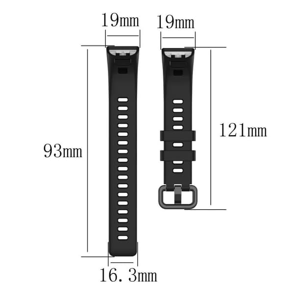 Huawei TalkBand 3 Pro / 3 silikoninen kellonauha - Musta Black