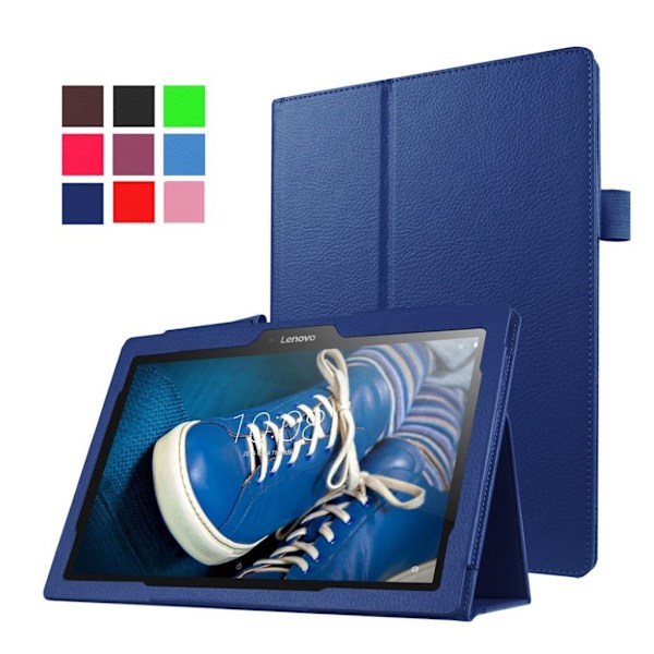 Lenovo Tab 10 TB-X103F litchi-nahkainen nahkakotelo - Tummansininen Blue