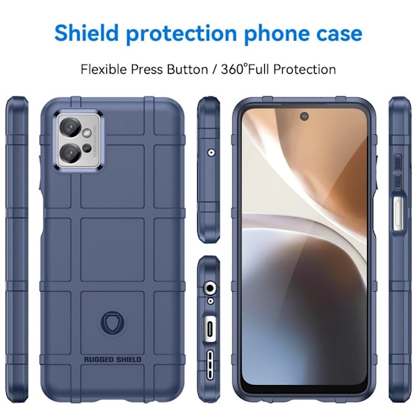 Rugged Shield Etui Motorola Moto G32 - Blå Blue