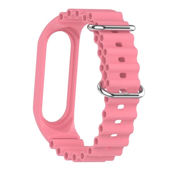 Xiaomi Mi Band 7 / 6 / 5 / 4 / 3 silikonrem med skydd - Rosa Rosa