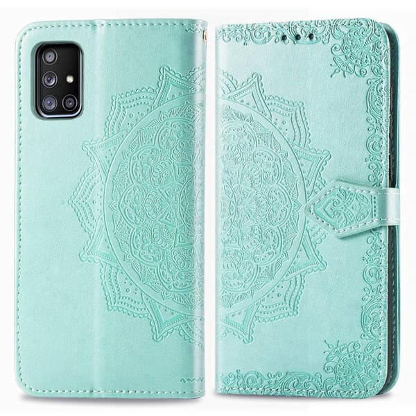 Mandala Samsung Galaxy A71 5G Flippetui - Grønn Green