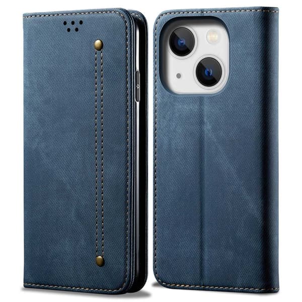 Jeans iPhone 14 Plus Flippetui - Blå Blue
