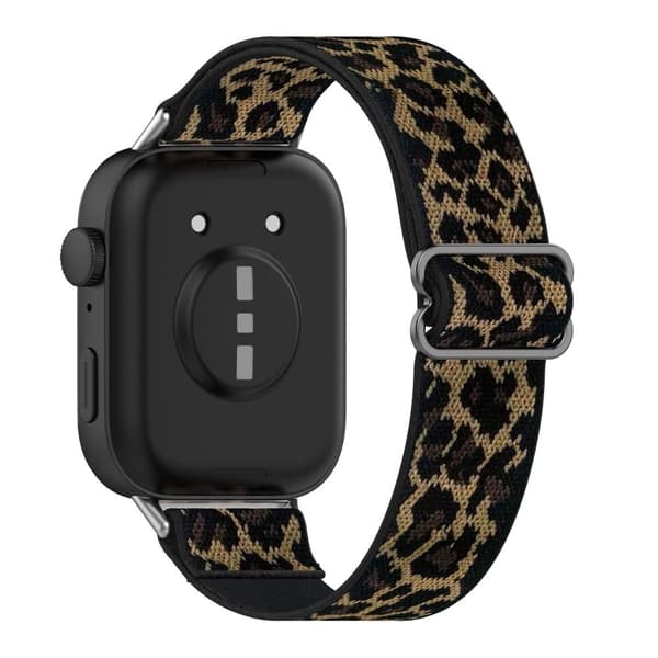 Huawei Watch Fit 3 Nylon Strap Stretchy Solo Loop Sport Watch Armbånd - Leopard Brown