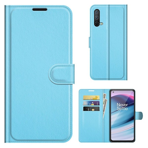 Klassisk OnePlus Nord CE 5G flip etui - Blå Blue