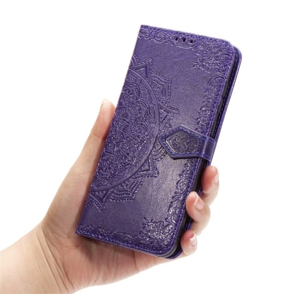 Mandala Xiaomi Redmi Note 7 / Note 7 Pro / Note 7S Flip kotelot - Violetti Purple