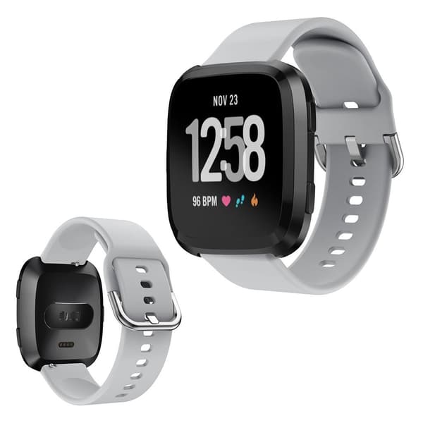 Fitbit Versa klockarmband i silikon - Grå Silvergrå