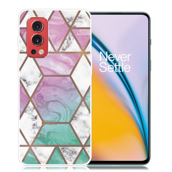 Marble OnePlus Nord 2 5G case - White Diamond in Colorful Backgr Multicolor