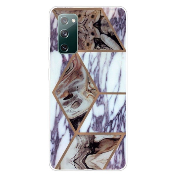 Marble Samsung Galaxy S20 FE 5G / S20 FE Etui - Blue and Brown Marble Multicolor