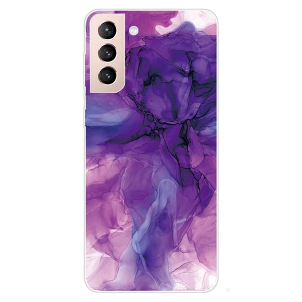 Marble Samsung Galaxy S22 Etui - Drømmende Lilla Marmor Purple