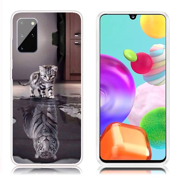 Deco Samsung Galaxy A41 deksel - Katt Og Refleksjon Multicolor