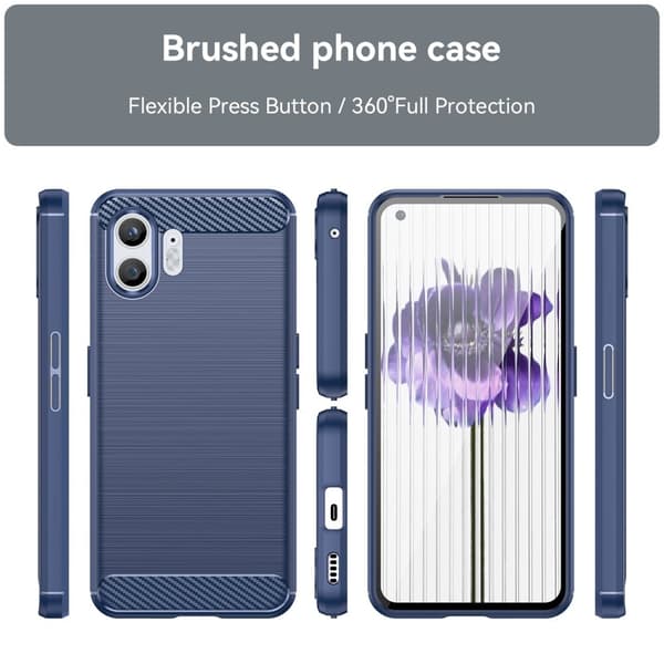 Carbon Flex Etui Nothing Phone (2) - Blå Blue