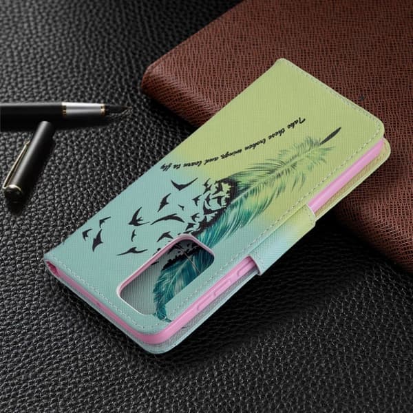Wonderland Huawei P40 flip etui - Feather Multicolor