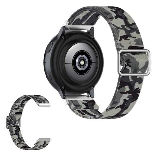 20mm nailon kellonauha Samsungin kellolle - Harmaa Silver grey