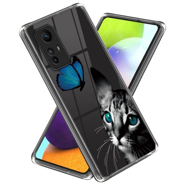Deco Xiaomi Redmi Note 12S kotelot - Kissa Ja Perhonen Black