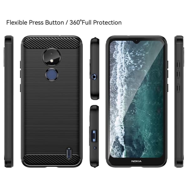Carbon Flex Nokia C21 skal - Svart Svart