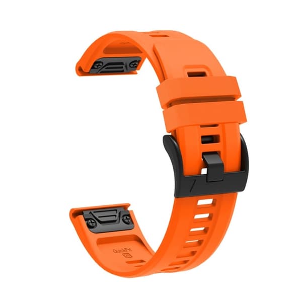 Garmin Fenix 7X silikonikellon hihna - Oranssinpunainen Red