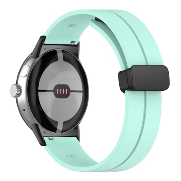Google Pixel Watch klockarmband i silikon - Svart Spänne / Mintgrön Grön