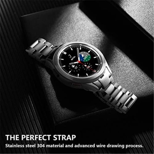 Stainless steel watch strap with tool for Samsung Galaxy Watch 4 Silvergrå