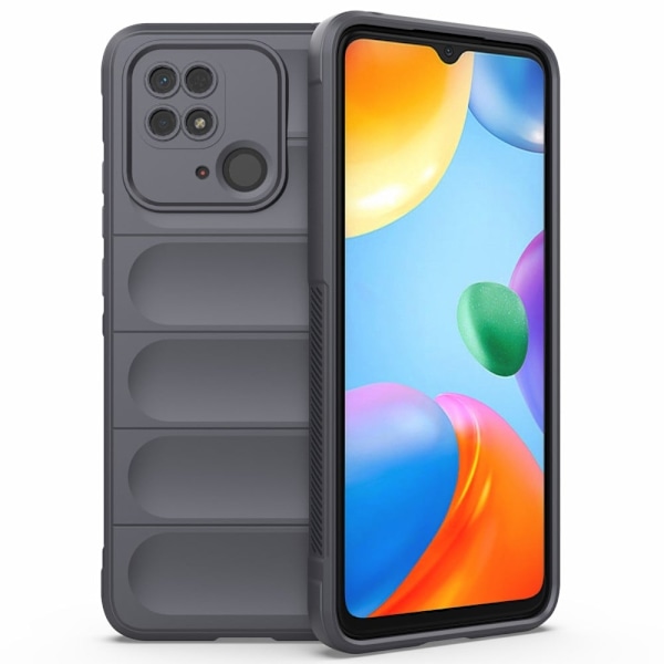 Blødt grebsformet cover til Xiaomi Redmi 10C - Sølv/Grå Silver grey